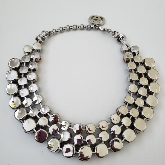 Gucci Statement Necklace & Bracelet Set Bamboo Swarovski Crystals - Picture 6 of 12